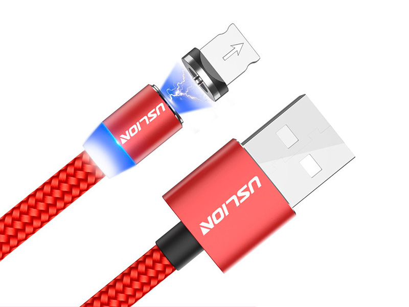 USLION USB кабель красный