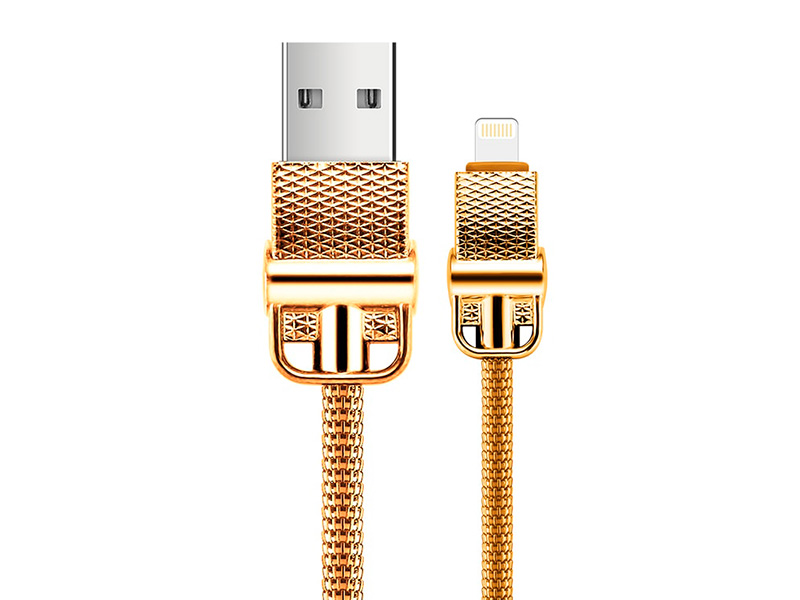 Joyroom металлизированный USB-кабель золотой