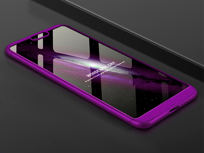Защитный однотонный чехол Huawei фиолетовый