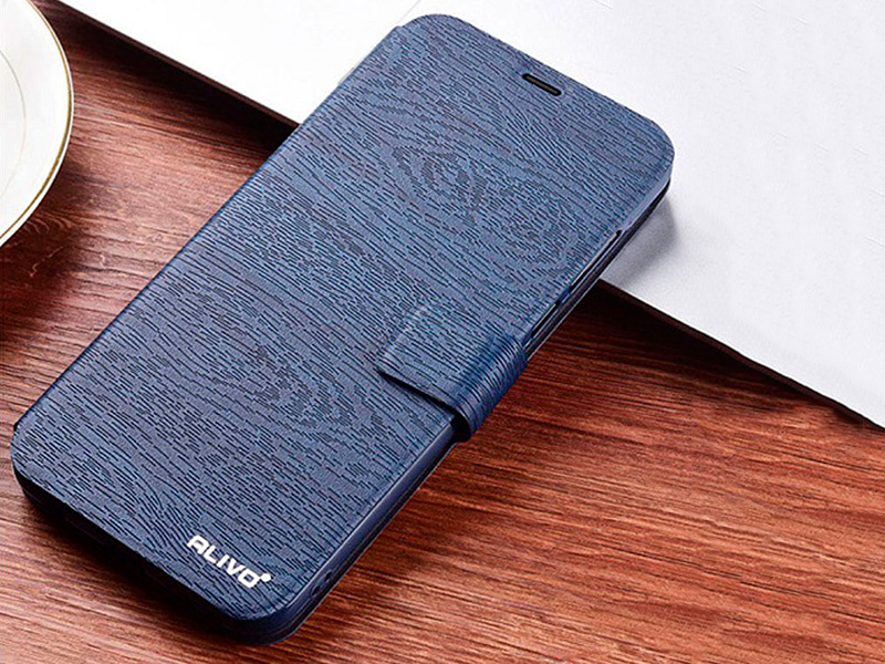 Кожаный чехол-бумажник от MEAFORD синий