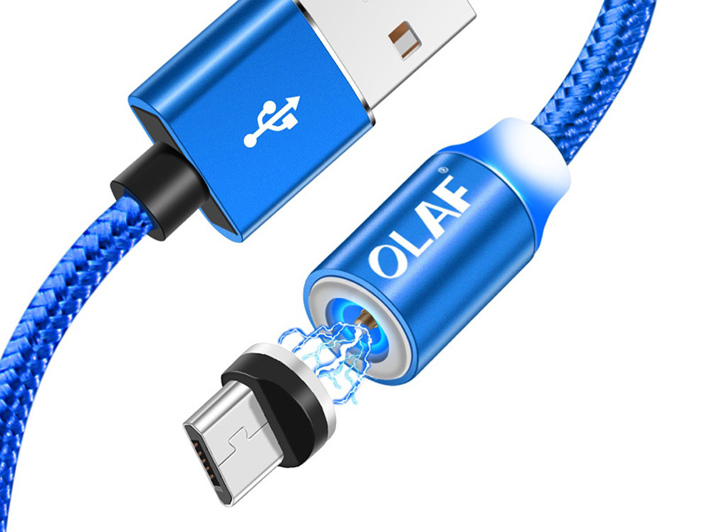Прочный нейлоновый кабель OLAF 2M синий