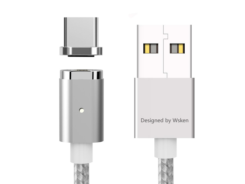 USB-кабель фирмы WSKEN серебряный