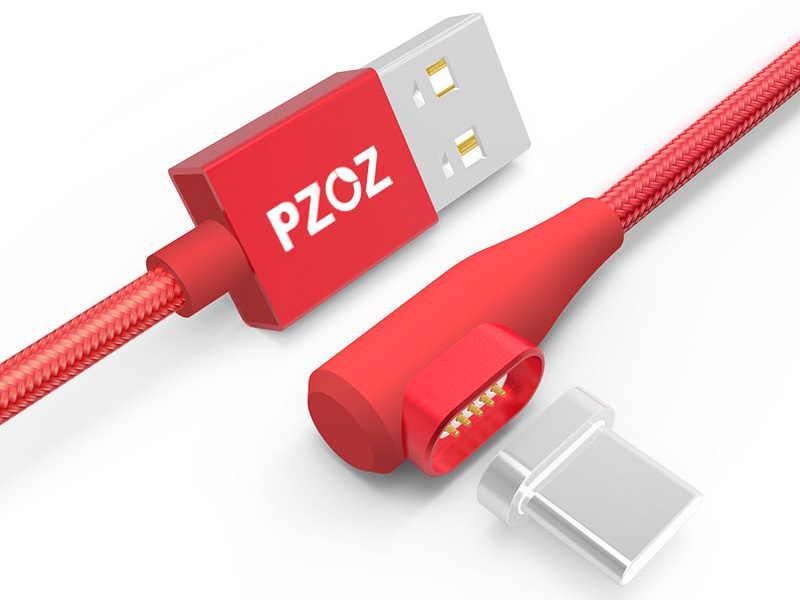 Зарядное устройство с адаптером фирмы PZOZ красный