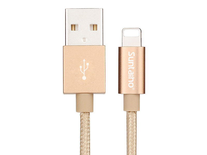Suntaiho плетеный USB-кабель для быстрой зарядки золотой