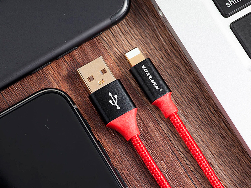 VOXLINK нейлоновый плетеный USB-кабель для быстрой зарядки и синхронизации с ПК