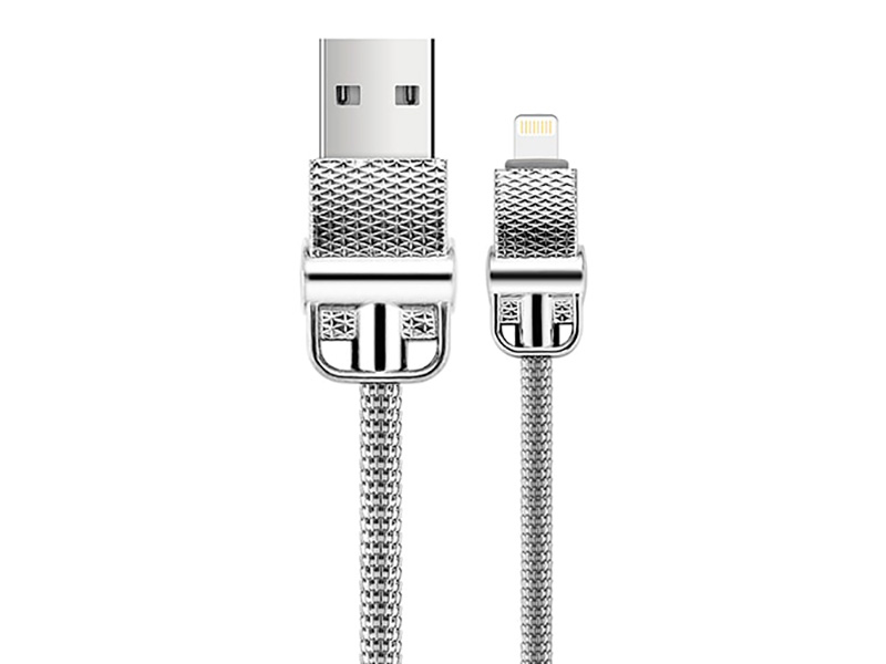 Joyroom металлизированный USB-кабель серебряный