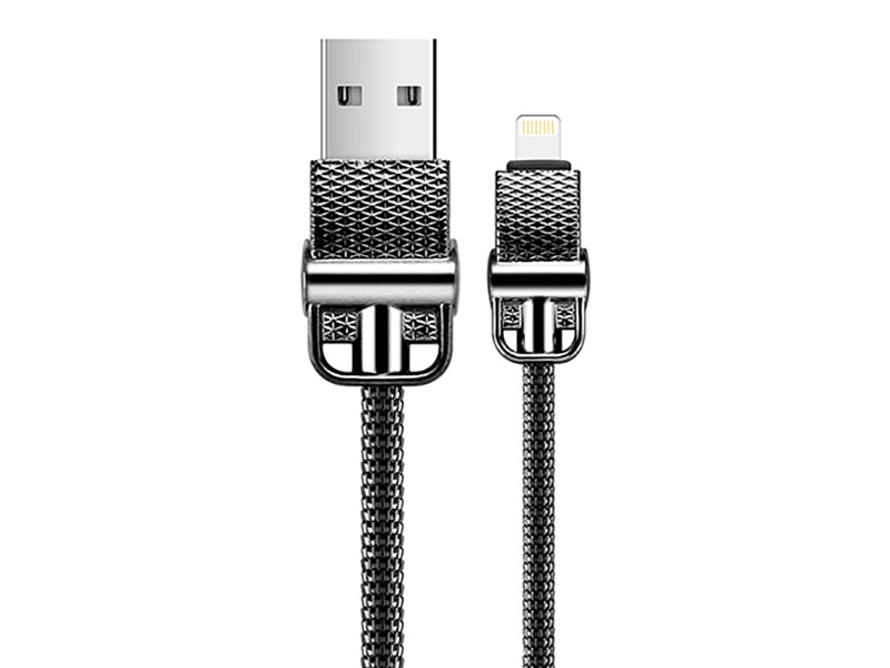 Joyroom металлизированный USB-кабель черный