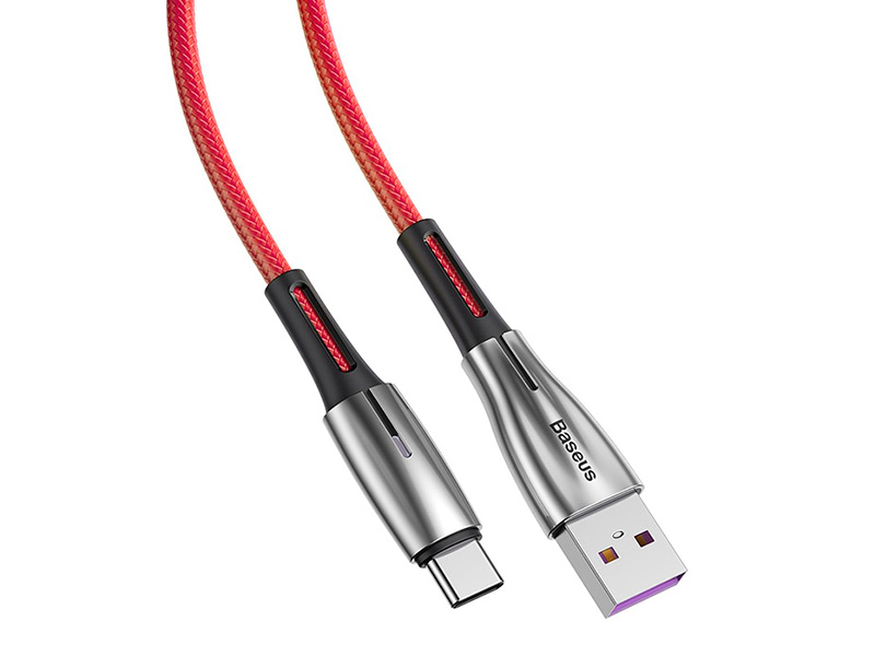 Фирменный зарядный кабель Baseus красный