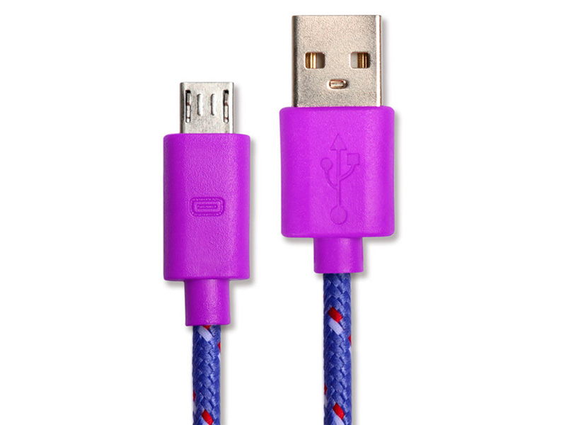 Метровый кабель фиолетовый